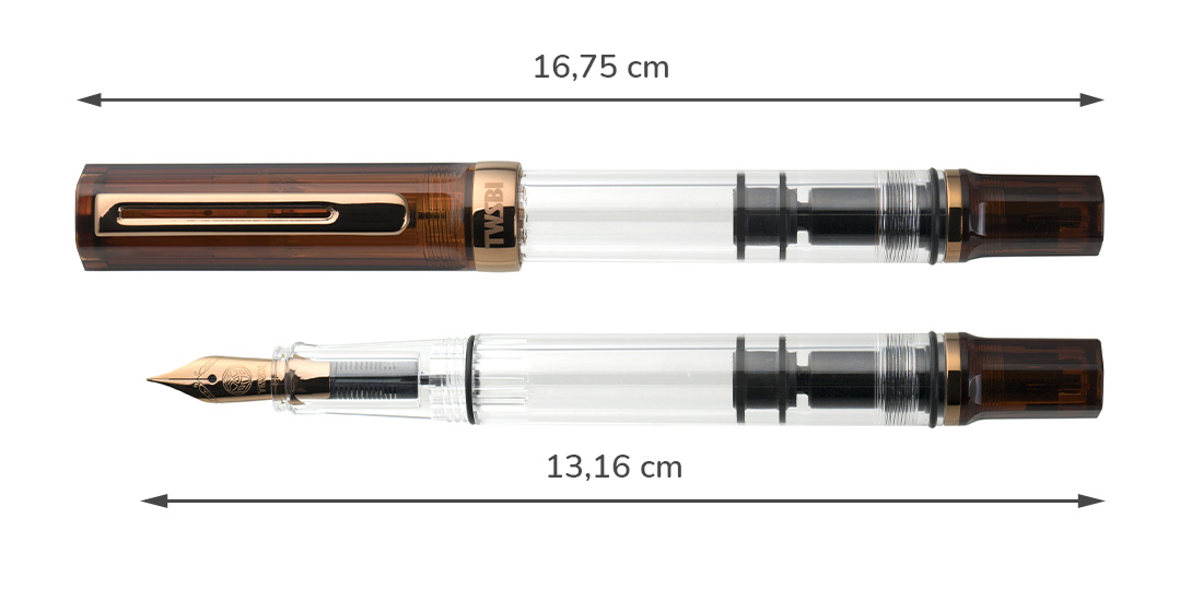 Plnicí pero TWSBI ECO Rootbeer with Bronze rozmer